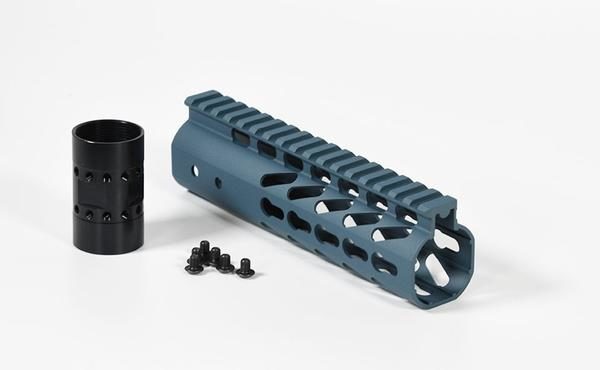 7-inch-blue-titanium-Slim-keymod-handguard-rail_grande 7 inch blue titanium keymod handguard rail free float system