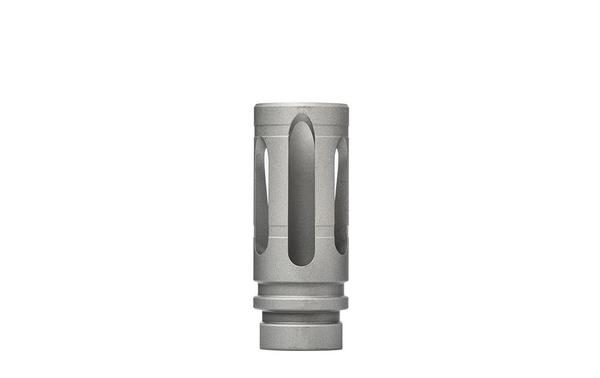 delta_556_bead_blasted_grande The Delta 556 helps with muzzle control with its linear ports which also perform great as a flash suppressor
