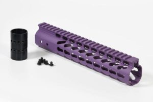 10 inch Purple AR-15 Slim free floating keymod handguard