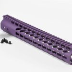 12" custom AR-15 Rifle slim keymod Handguard purple