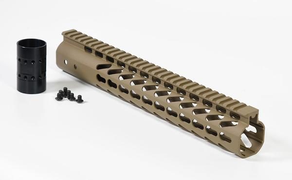 12 inch AR-15 Super Slim Keymod free float handguard in Flat Dark Earth