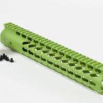 12 inch zombie green AR-15 Slim Keymod free float handguard Rail