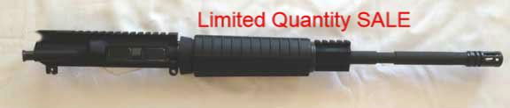 16-carbine-single-rail 16" 5.56 m4 upper without bcg or charging handle