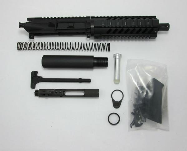 300_7_with_7_pistol_no_lower_upper_built_0bc96891-6223-4acc-b549-f81fc0ec11cf 300 blackout pistol kit with 7" quad rail handguard and 1x8 twist barrel with a2 flash hider