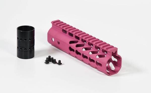 7" Pink AR-15 ultra light slim profile Keymod Handguard