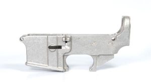 Raw 80% lower receiver less safe and fire markings
