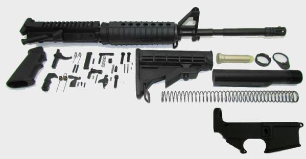 A2_upper_with_80_percent_lower A2 16 inch AR-15 kit with 80 percent lower