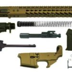 burnt bronze 16" Ar15 Rifle Kit with 15" Slim Keymod with Lower