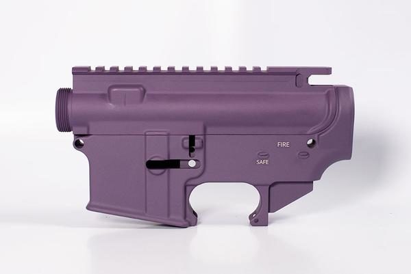 80 lower receiver and completely machined upper Cerakote Purple Set