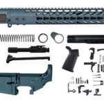 Titanium Blue 16" Ar15 Kit with 15" blue titanium Slim Keymod with Lower