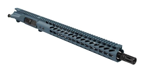 titanium blue ar 15 upper with mil spec receiver and flash hider