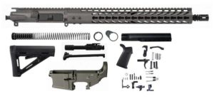 Tungsten Grey 16" Ar 15 Kit with 15" Slim Keymod with Lower