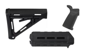 magpul moe furniture kit including Mil-spec Moe Stock, M-Lok Moe handguard, and Moe Grip