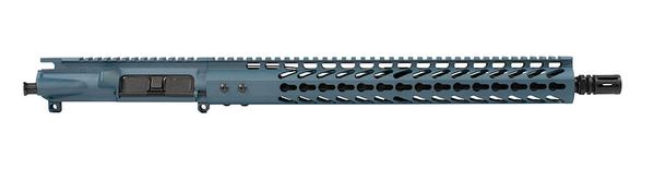 16" Titanium Blue AR-15 Kit with 15" Slim matching blue Keymod with Lower