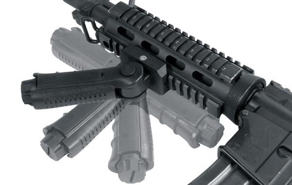 Leapers utg ergonomic 5 position foldable foregrip black
