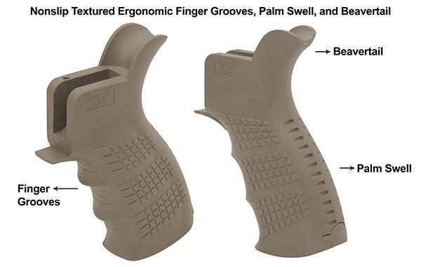 utg pro usa made ar-15 ambidextrous pistol grip fde