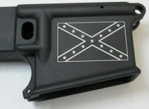 80% lower with laser engraved confederate flag