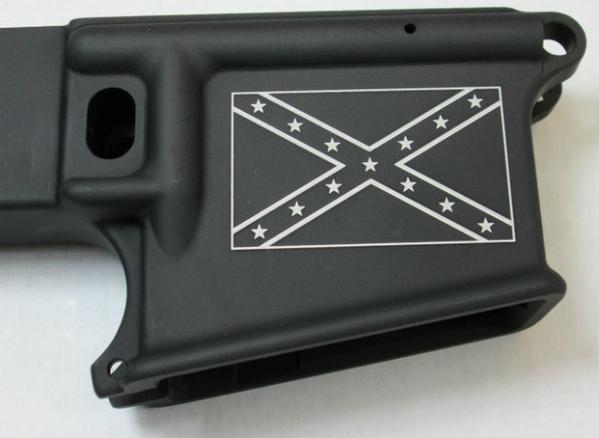 80% lower with laser engraved confederate flag
