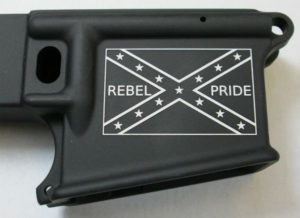 80% lower with laser engraved confederate flag rebel pride