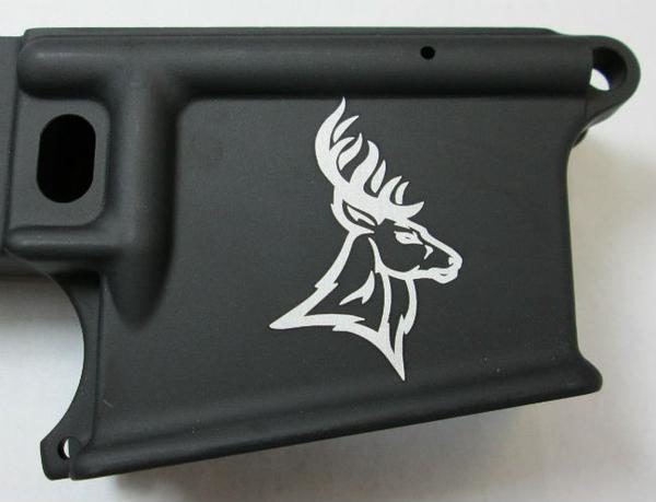 80 percent lower laser engraved with deer head 2