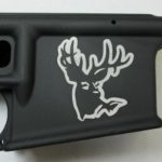 80 percent lower laser engraved with deer head 3