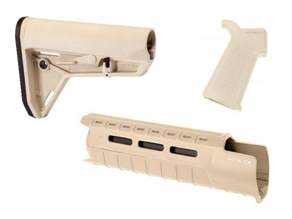 magpul-moe-sl-furniture-set-sand magpul moe sl sand colored carbine length furniture set for ar-15