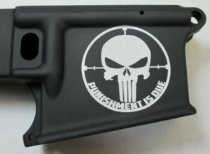 80% lower with laser engraved punisher punishment is due