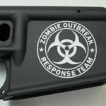 80% lower with laser engraved zombie outbreak response team