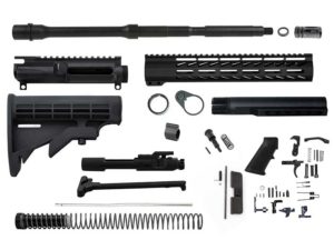 ar-15 rifle kit 16" barrel, 12" M-lok handguard and mil-spec stock and lower parts kit