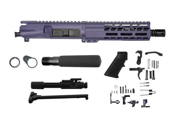 ghost rifles purple 7.5" pistol kit 5.56 with mlok handguard